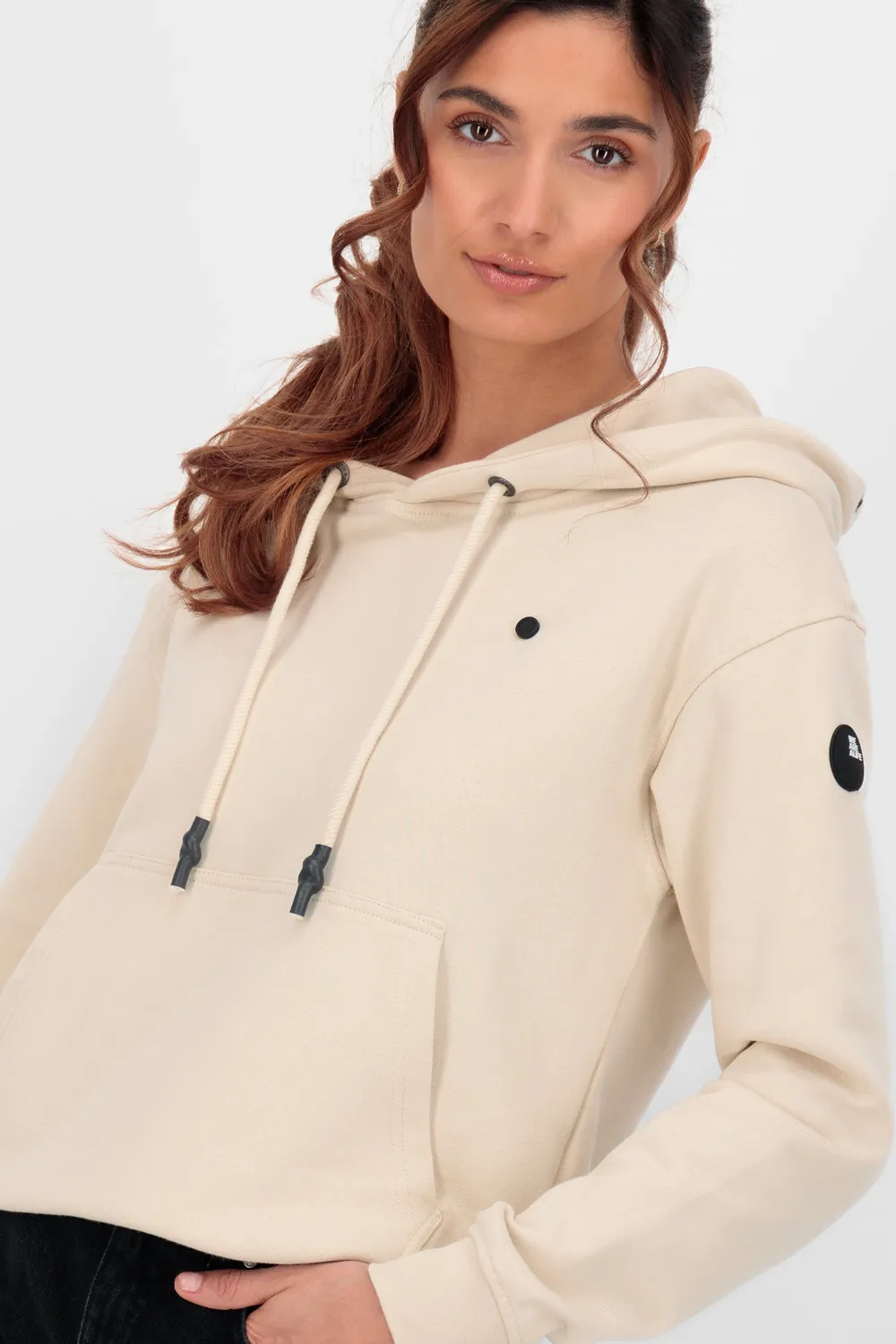 Alife & Kickin TwigAK A Hoodie Beige Baumwolle kurz