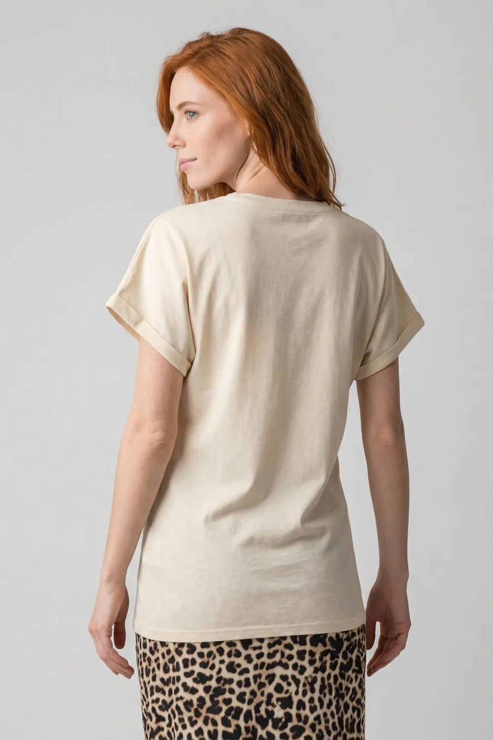 Alife & Kickin MagdalenaAK A T-Shirt Beige Relaxed Fit