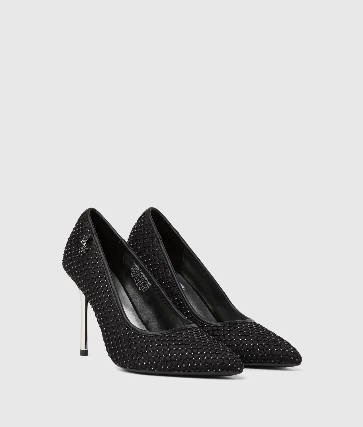 Karl Lagerfeld Sarabande Mesh Heels Stiletto mit Strass spitz