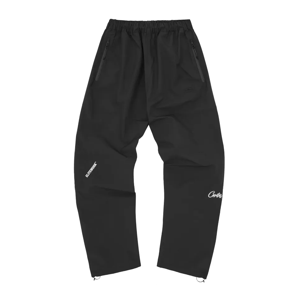 Corteiz Elitework Shell Pant Regenhose Schwarz