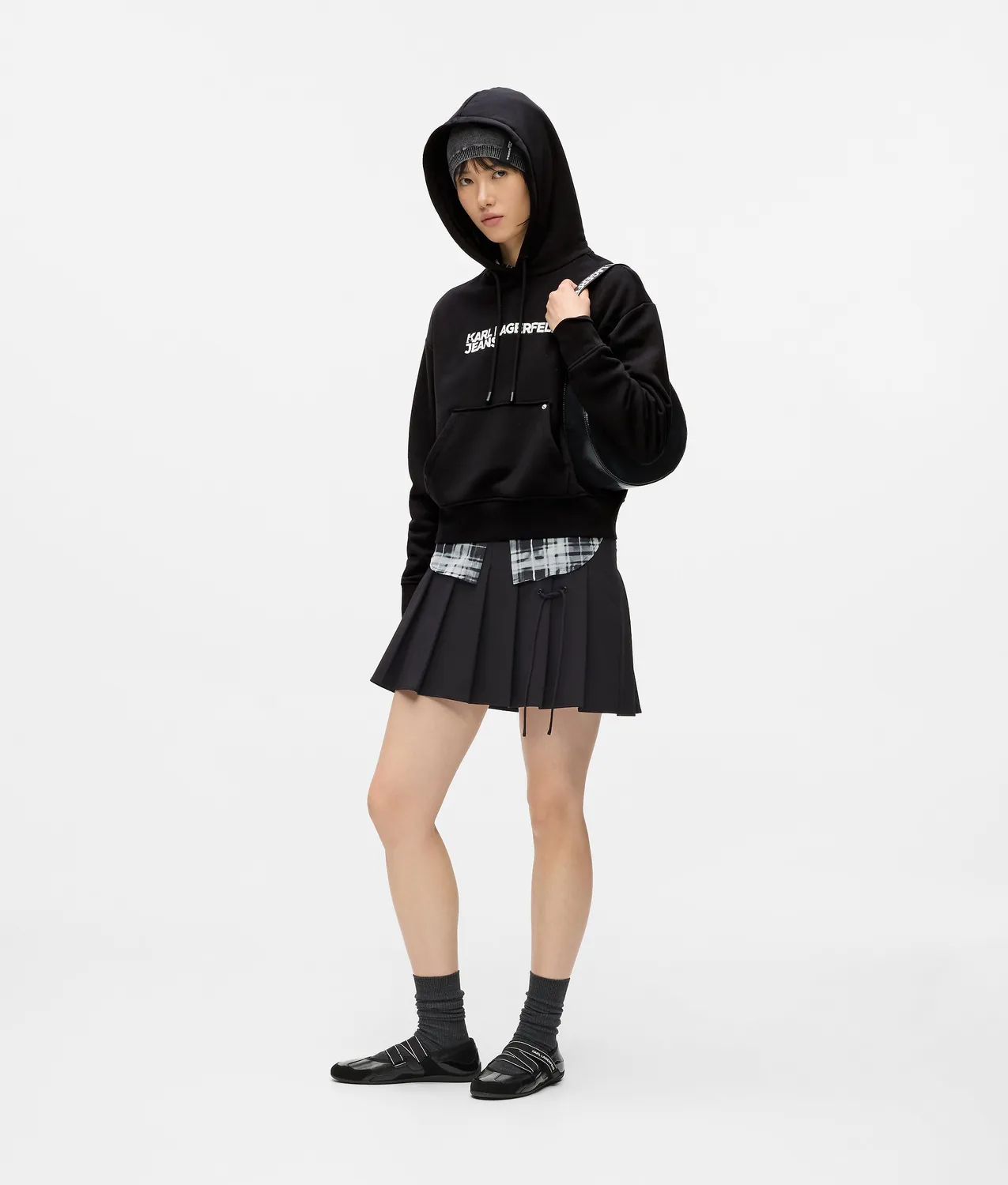 Karl Lagerfeld Jeans Logo Hoodie Baumwolle Kapuze