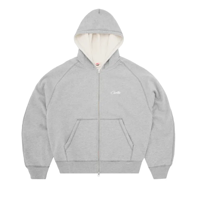 Corteiz HMP Thermal Zip Hoodie grau 440 GSM