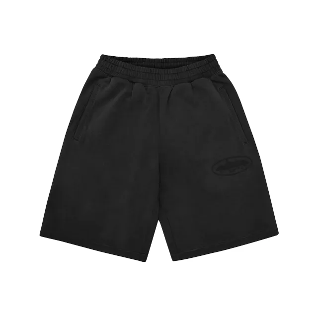 Corteiz Island Knockout Sweatshort Schwarz Baggy