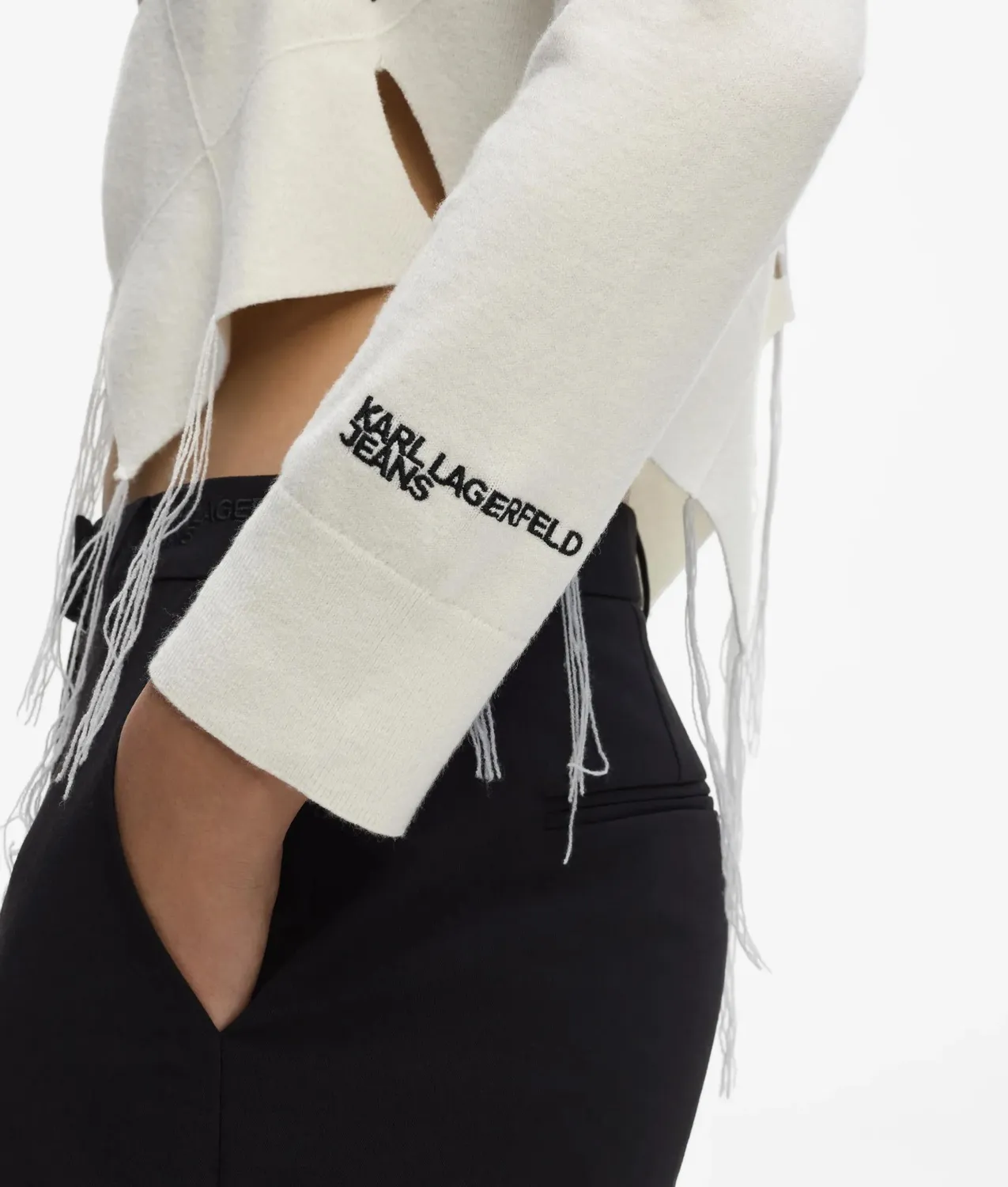 Karl Lagerfeld KL Jeans Argyle Stricktop Cut-Out