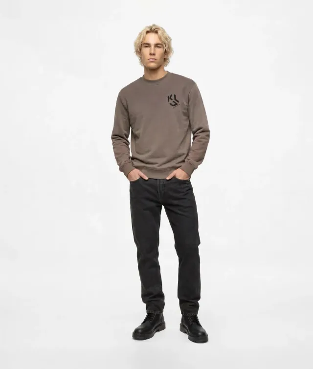 Karl Lagerfeld Jeans Monogram Sweatshirt Crew-Neck