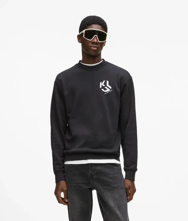 Karl Lagerfeld KL Jeans Monogram Patch Sweatshirt mit Brustlogo