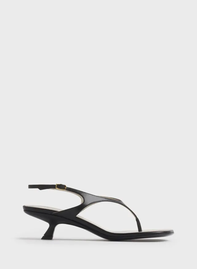 Mugler Thong Sandalen 45 Leder schwarz