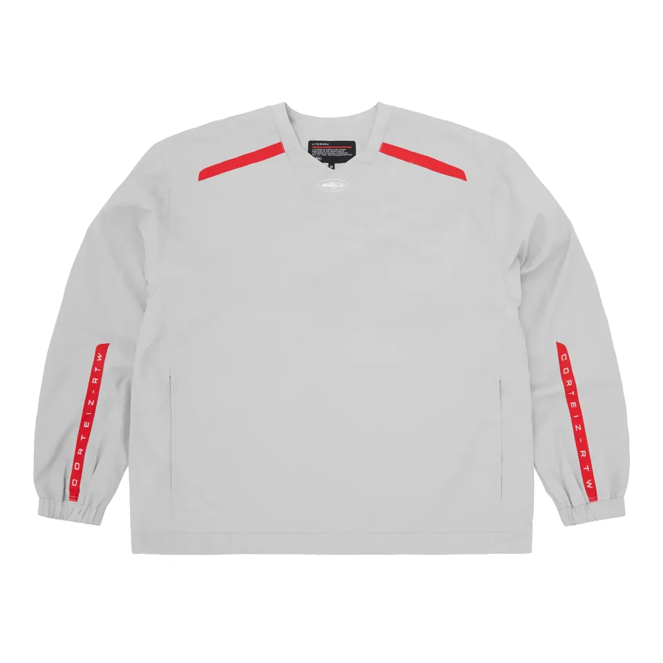 Corteiz Rossa Windbreaker Windjacke Grau Nylon