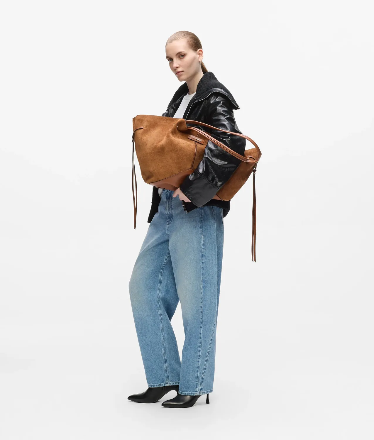 Karl Lagerfeld K/Pierced Large Tote Bag Wildleder-Optik