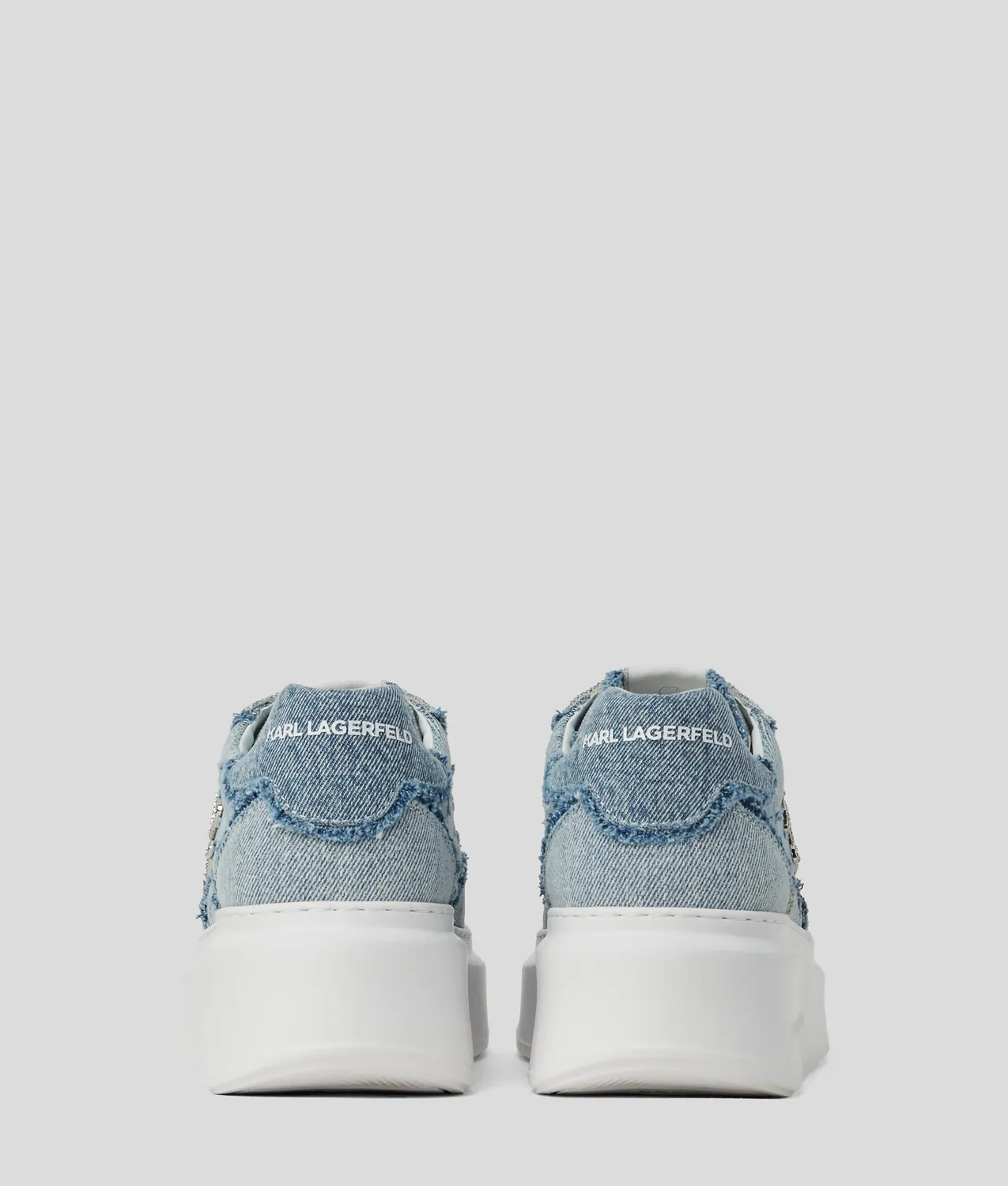 Karl Lagerfeld Anakapri Autograph Denim Sneaker Keilabsatz