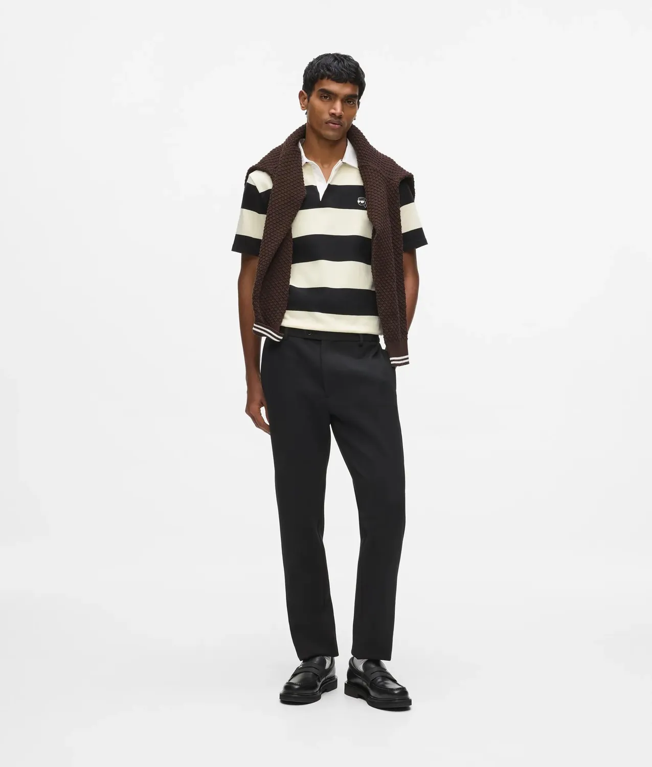 Karl Lagerfeld Ikon Bold Stripe Polo gestreift