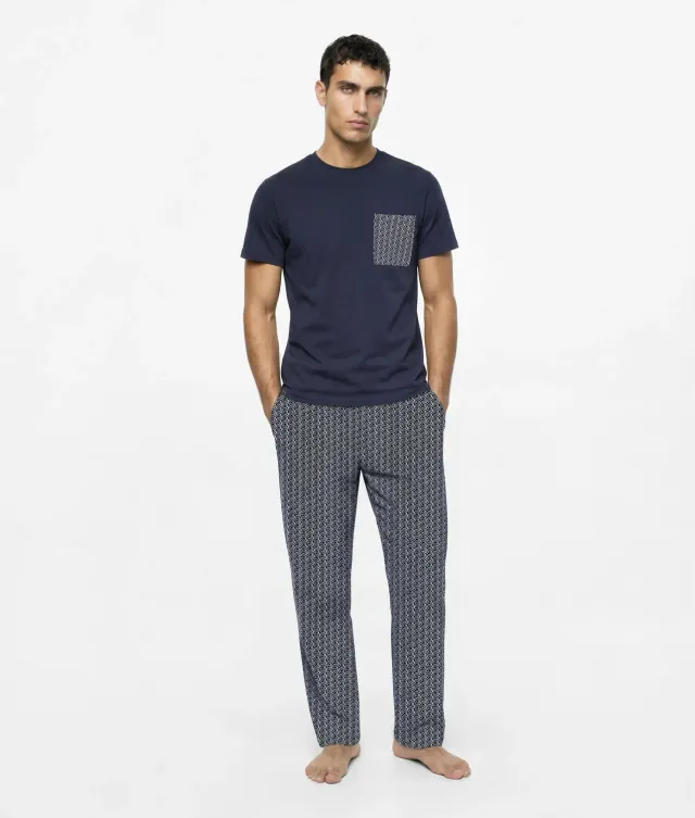 Karl Lagerfeld Ikon Pyjama-Set lang Bio-Baumwolle