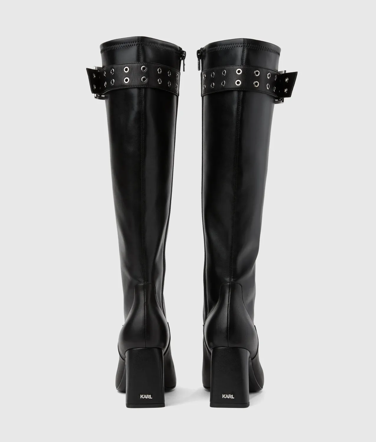 Karl Lagerfeld Kati Kniehohe Stiefel Leder Schnalle
