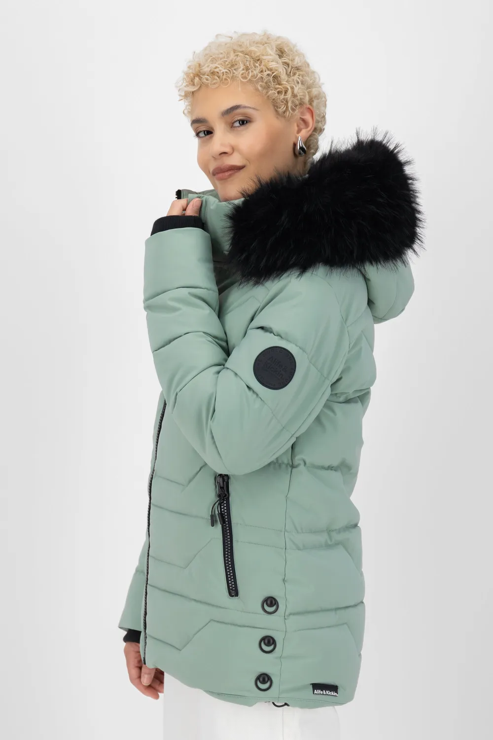 Alife & Kickin ZophiaAK A Puffer Jacke Hellgrün warm