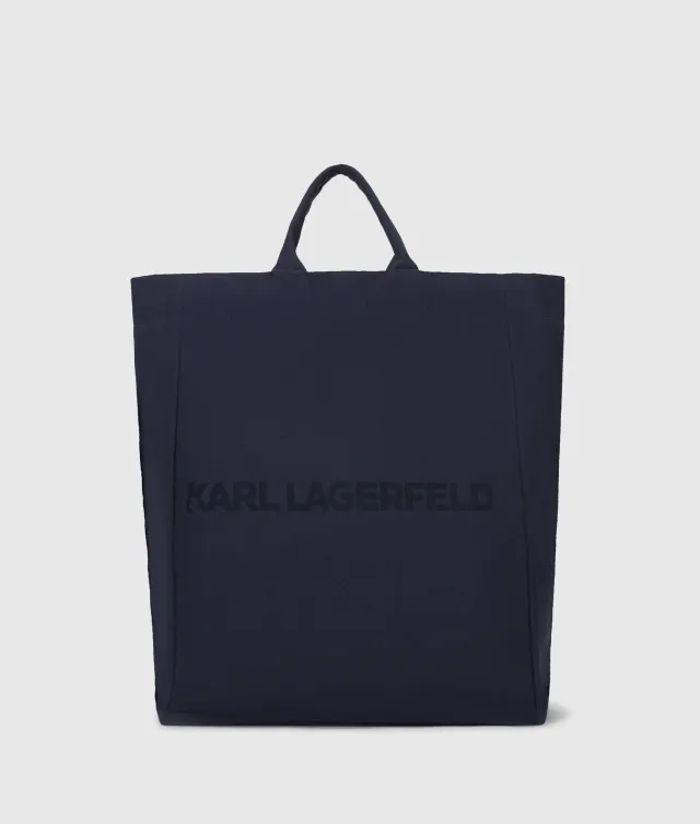 Karl Lagerfeld Logo Tall Tote Recycling-Baumwolle