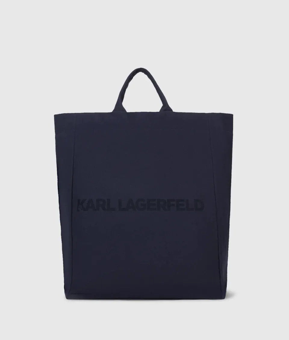 Karl Lagerfeld Logo Tall Tote Recycling-Baumwolle