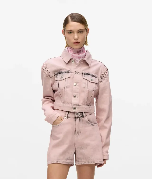 Karl Lagerfeld KL Jeans Lace Tie Jeansjacke S cropped