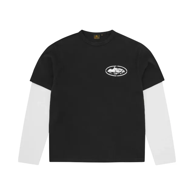 Corteiz Island Hybrid Thermal LS Schwarz Longsleeve