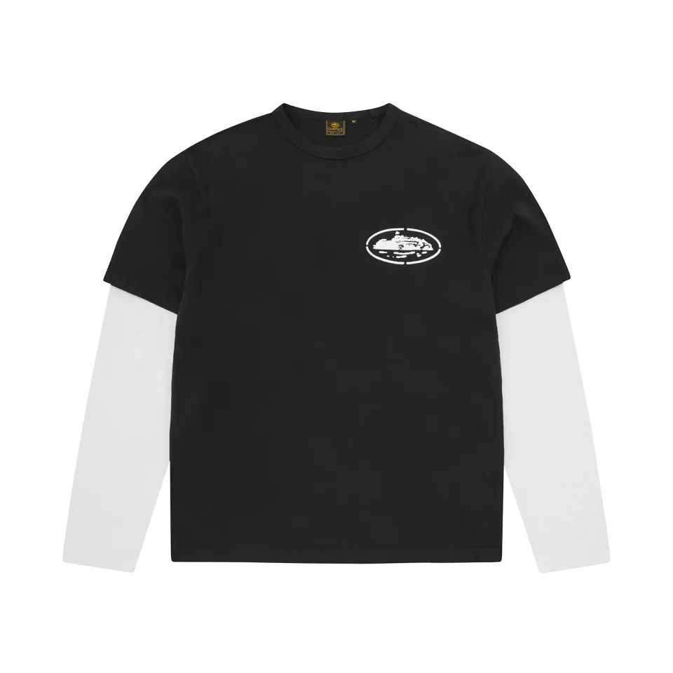 Corteiz Island Hybrid Thermal LS Schwarz Longsleeve