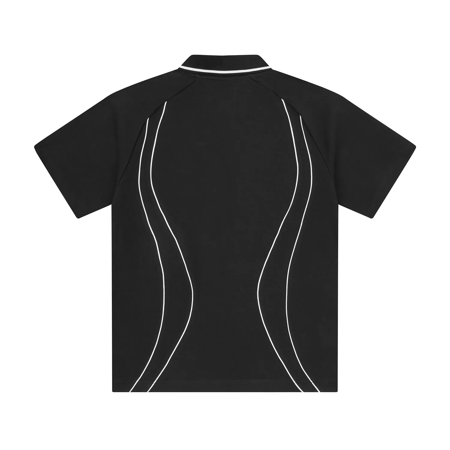 Corteiz Island Pique Polo Poloshirt Schwarz Baumwolle