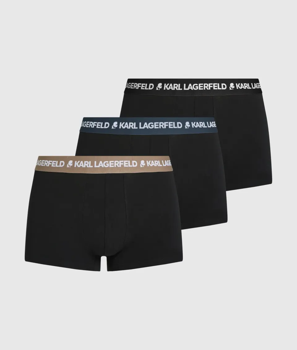 Karl Lagerfeld Logo Trunks Boxershorts 3er-Pack Jersey