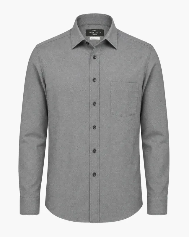 Gloriette Anthrazit Regular Fit Hemd grau Oxford