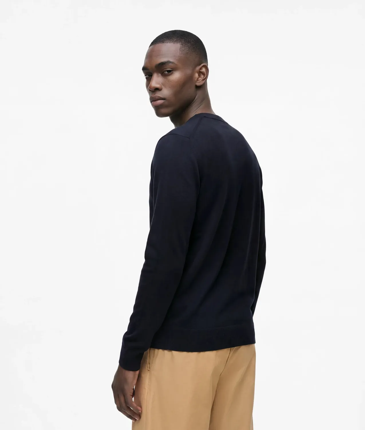 Karl Lagerfeld Wollpullover Rundhals Naturwolle