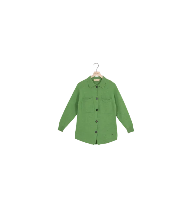 Mos Mosh Elowen Knit Cardigan Strickjacke Forest Green XS Wolle