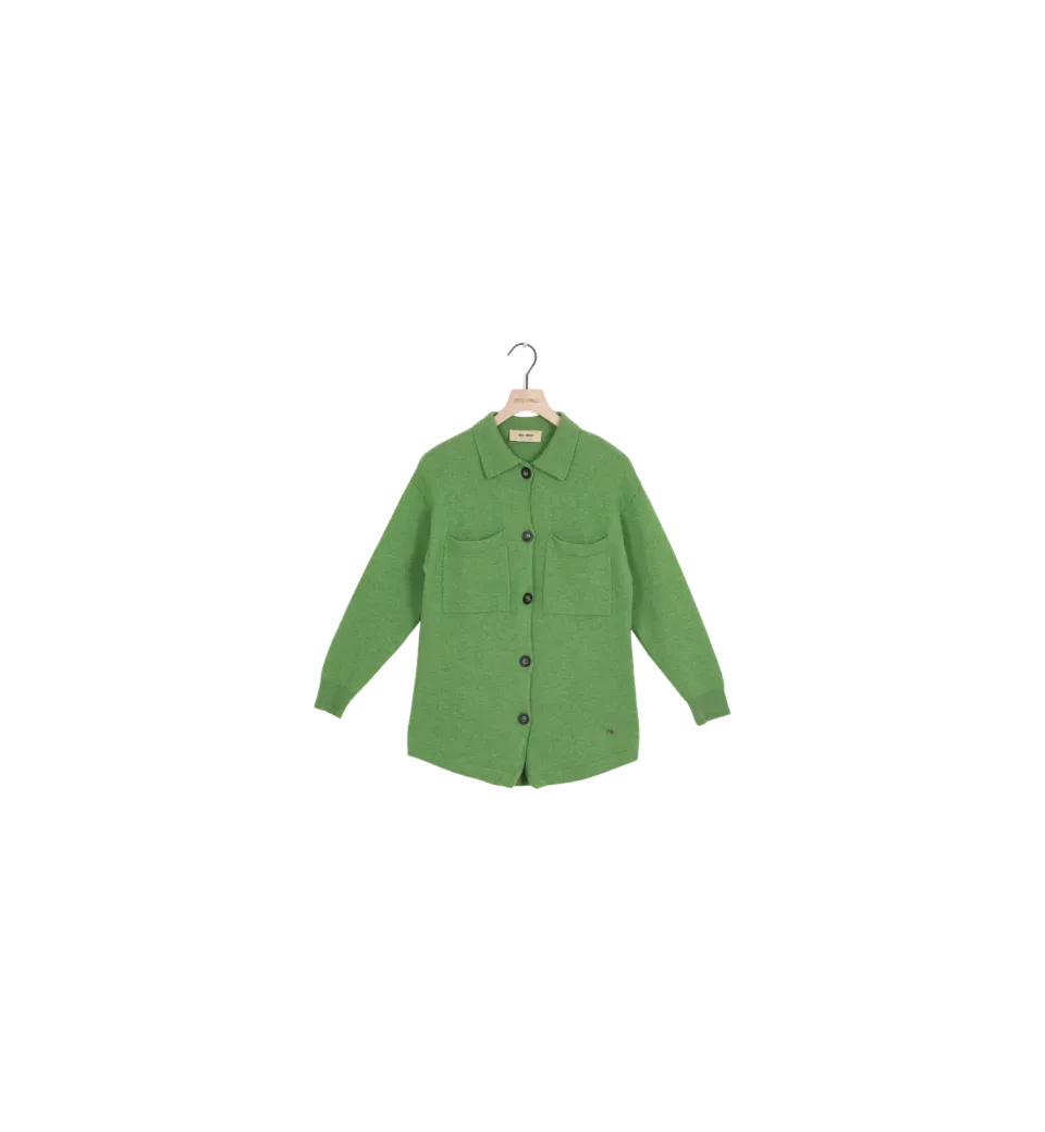 Mos Mosh Elowen Knit Cardigan Strickjacke Forest Green XS Wolle