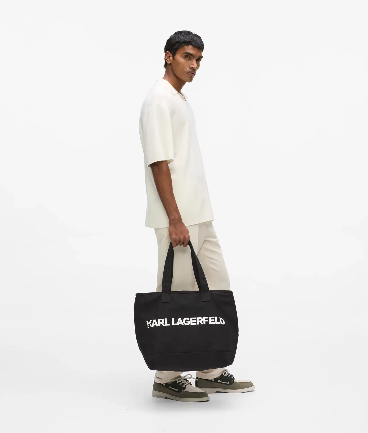 Karl Lagerfeld Extra Large Logo Tote Tasche One Size Baumwolle