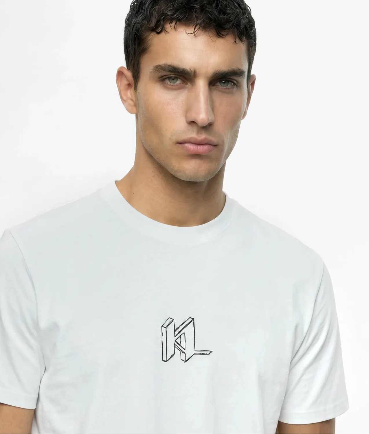 Karl Lagerfeld Monogram Pyjama-Shirt Bio-Baumwolle