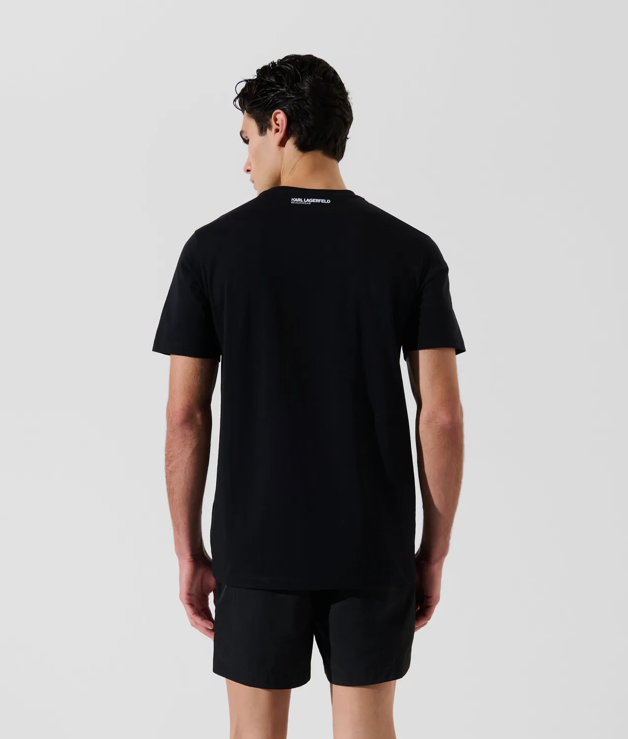 Karl Lagerfeld Logo Beach T-Shirt Bio-Baumwolle Herren