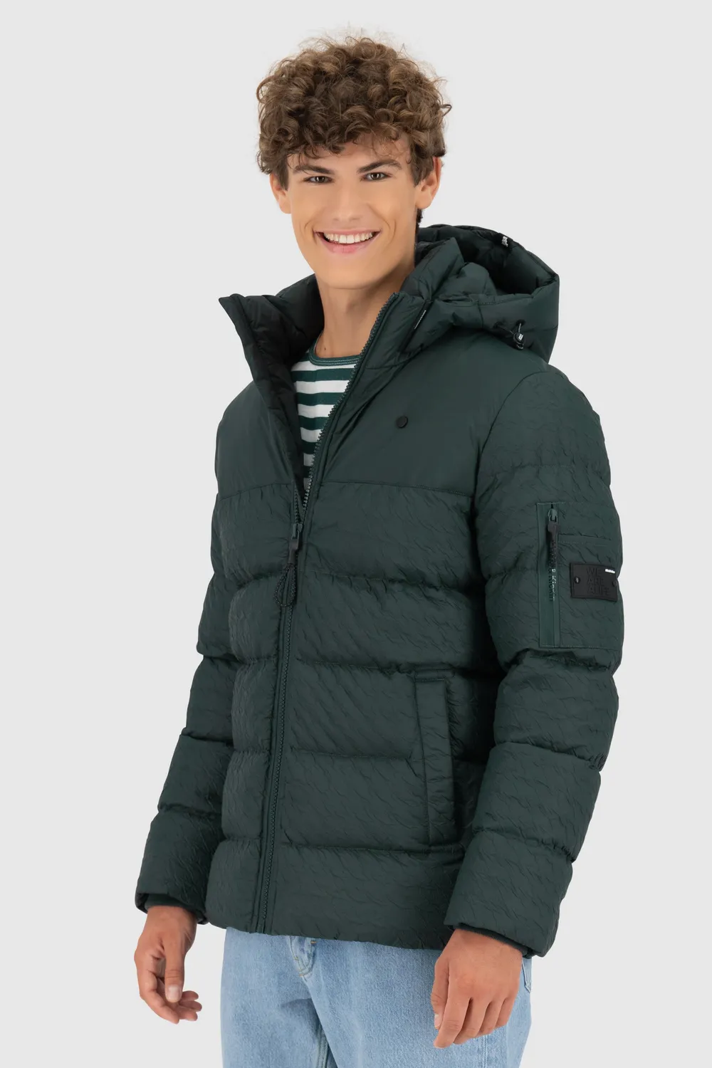 Alife & Kickin BeatAK A Winterjacke dunkelgrün Stepp