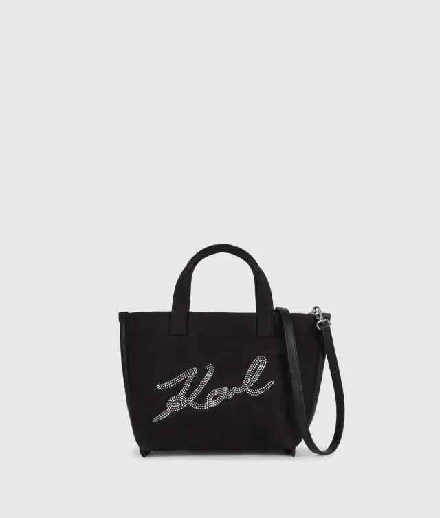 Karl Lagerfeld K/Signature Mini Rhinestone Shopper
