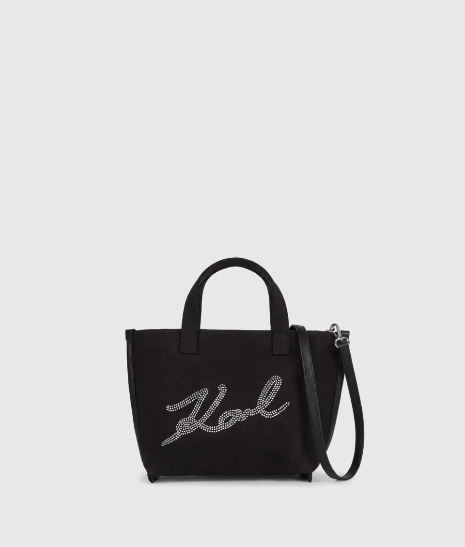 Karl Lagerfeld K/Signature Mini Rhinestone Shopper
