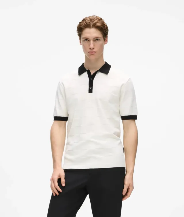 Karl Lagerfeld Monogram Polo kariert Herren