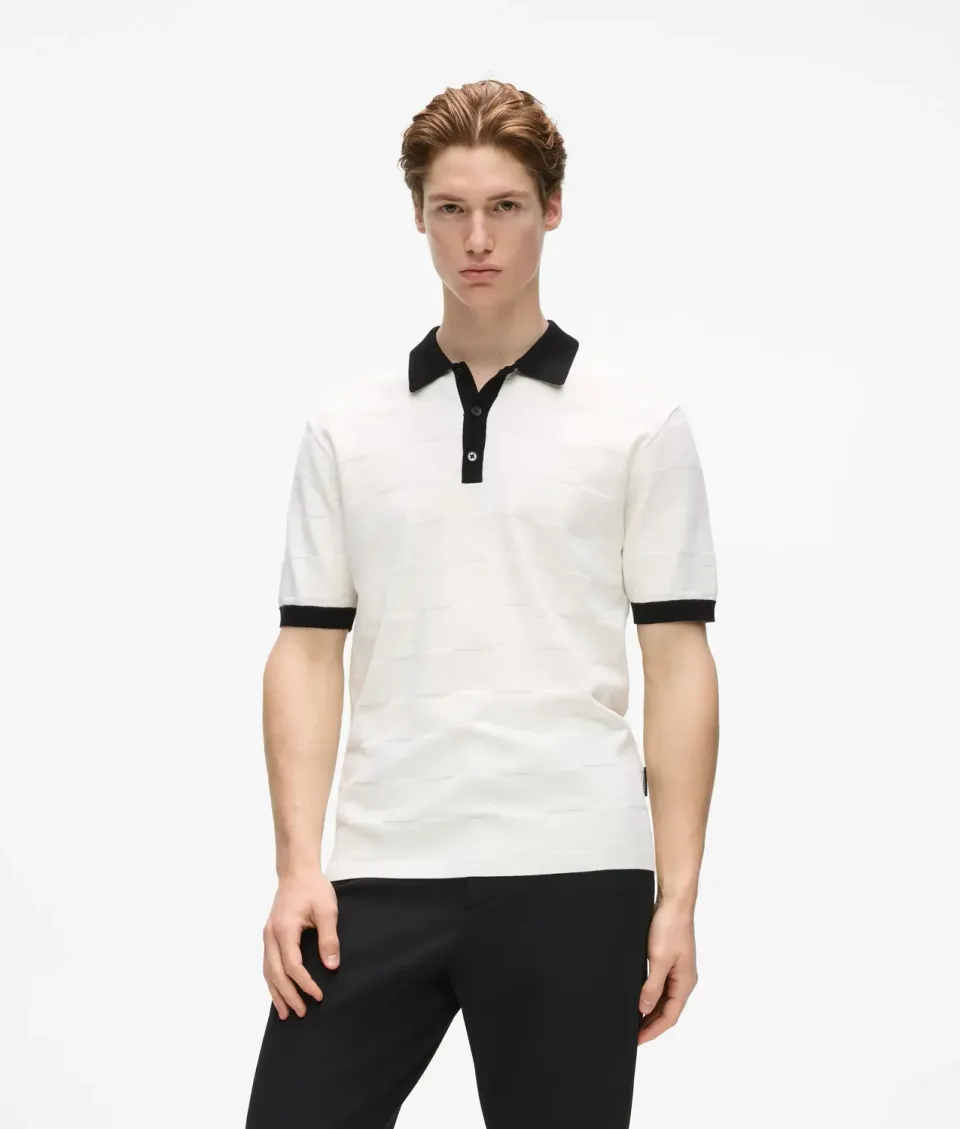 Karl Lagerfeld Monogram Polo kariert Herren
