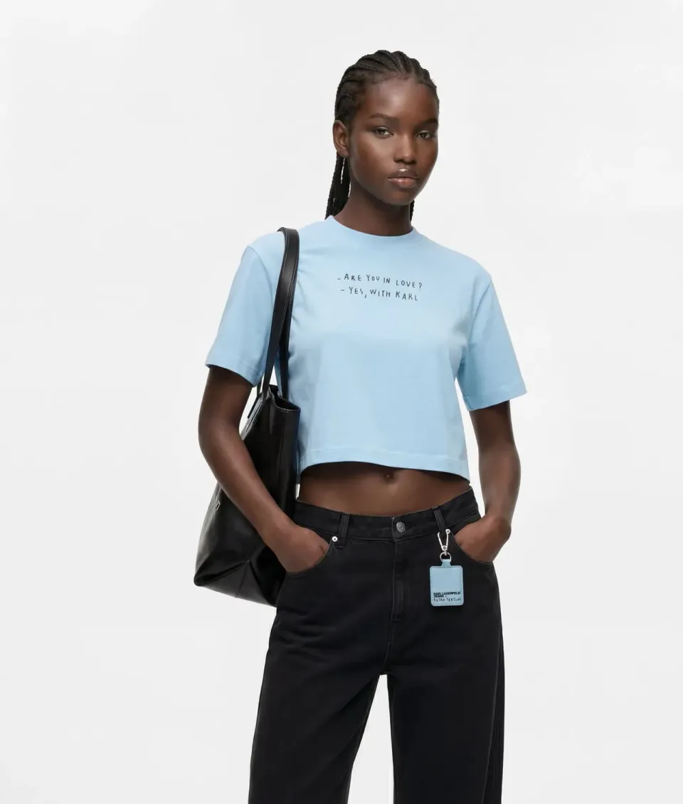 Karl Lagerfeld KLJ x Terzini Cropped T-Shirt Boxy