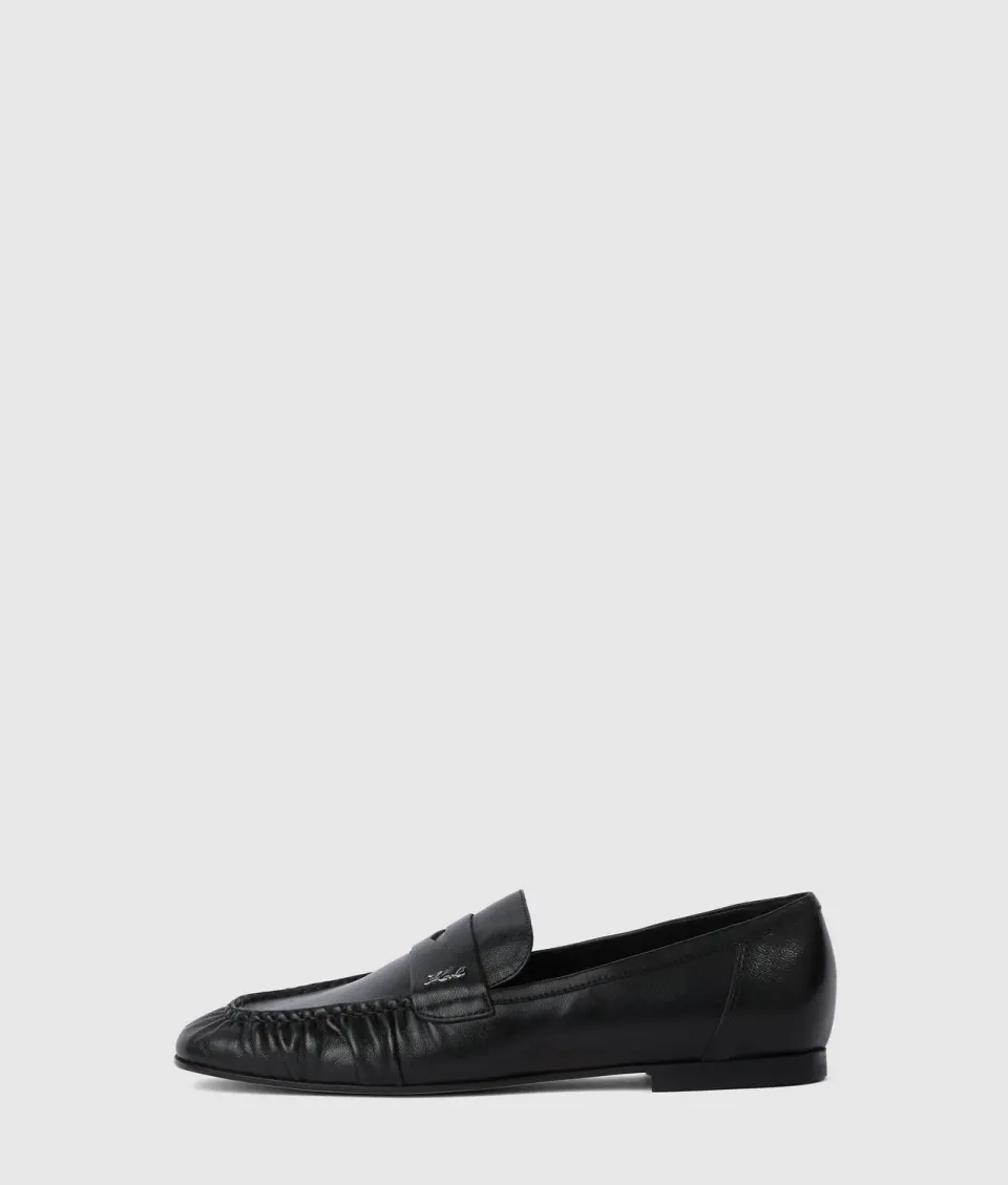 Karl Lagerfeld Eleia Loafer Leder Slip-on mit Signatur