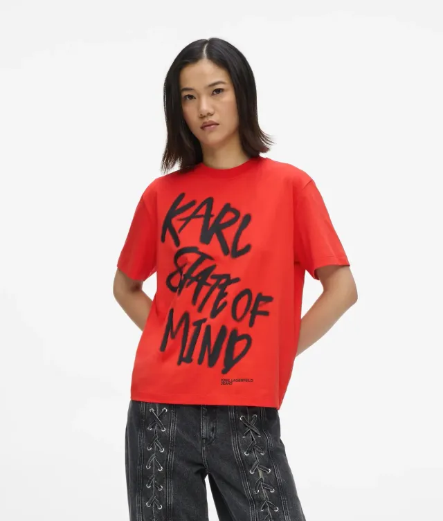 Karl Lagerfeld KL Jeans Quote T-Shirt Regular Fit Grafik