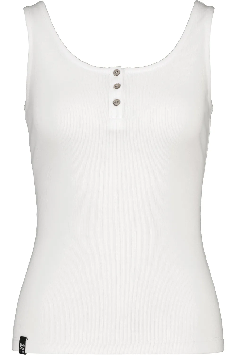 Alife & Kickin HazelAK A Top Weiß Damen Ripp Stretch