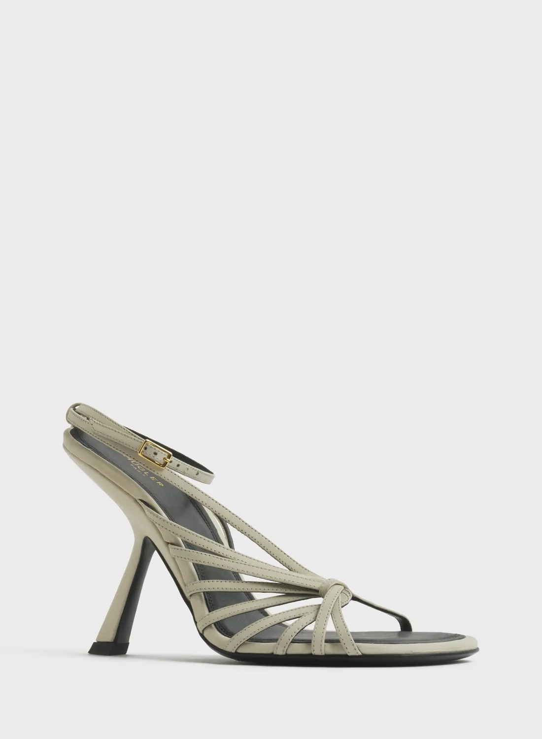 Mugler Milk Knotted T-Strap Sandalen 105 Weiß