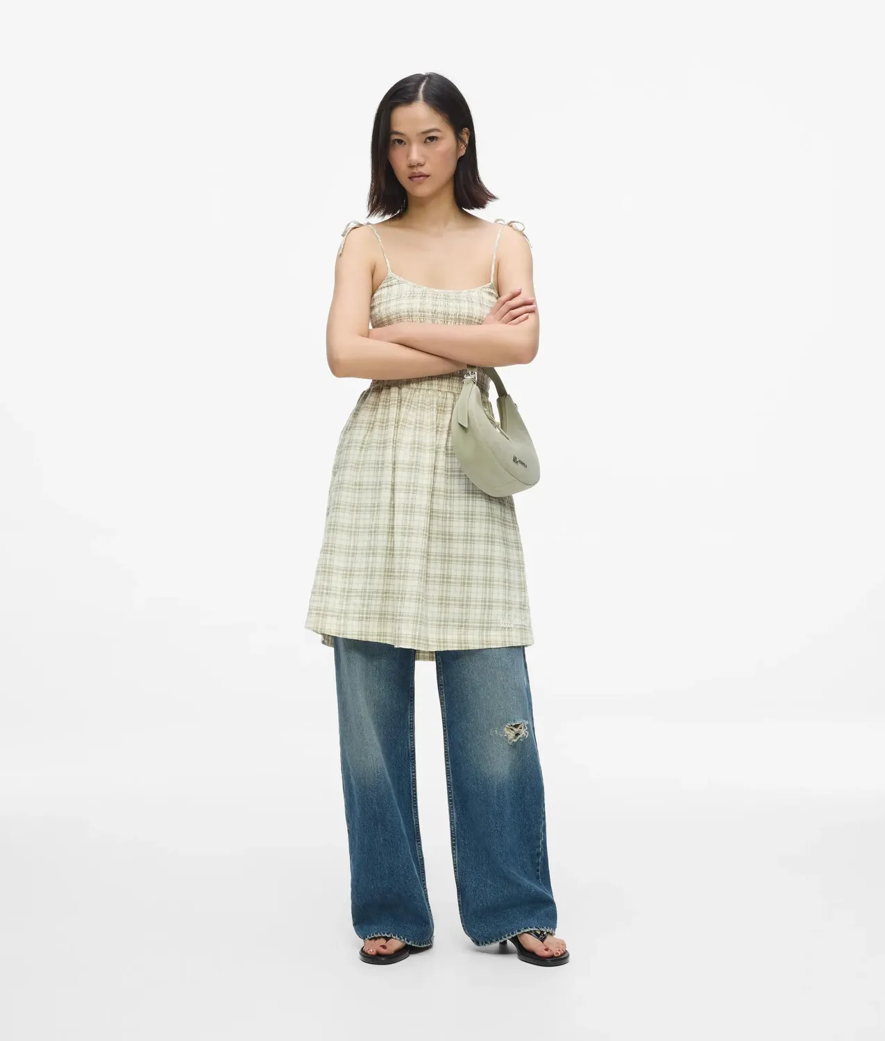 Karl Lagerfeld Checked Strappy Minikleid Karo Damen