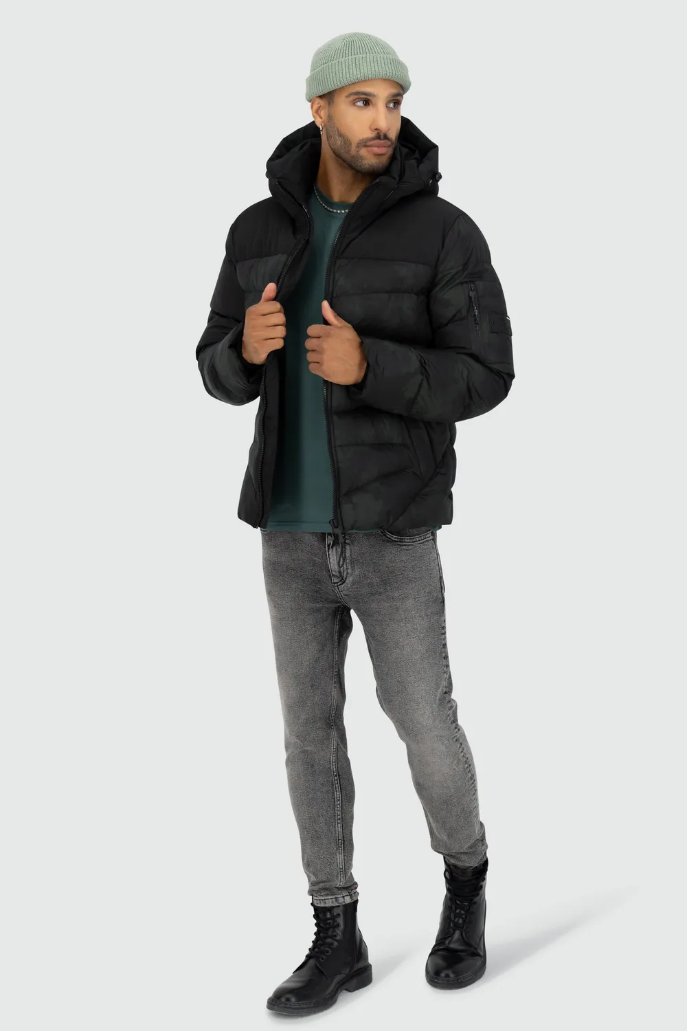 Alife & Kickin HenryAK B Puffer Jacket Schwarz Herren