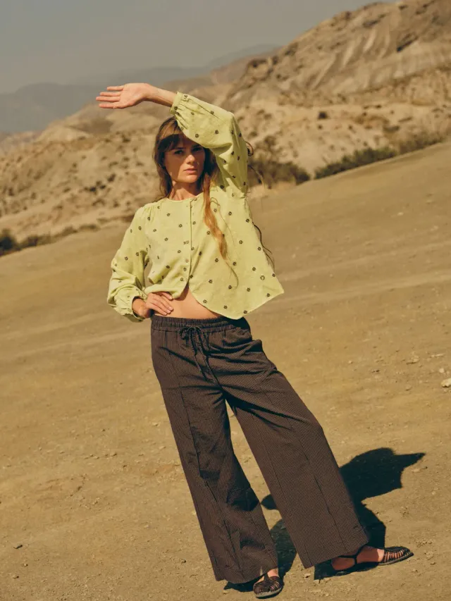 Mos Mosh MMHClever Vintage Pant Blueberry Hose Streifen