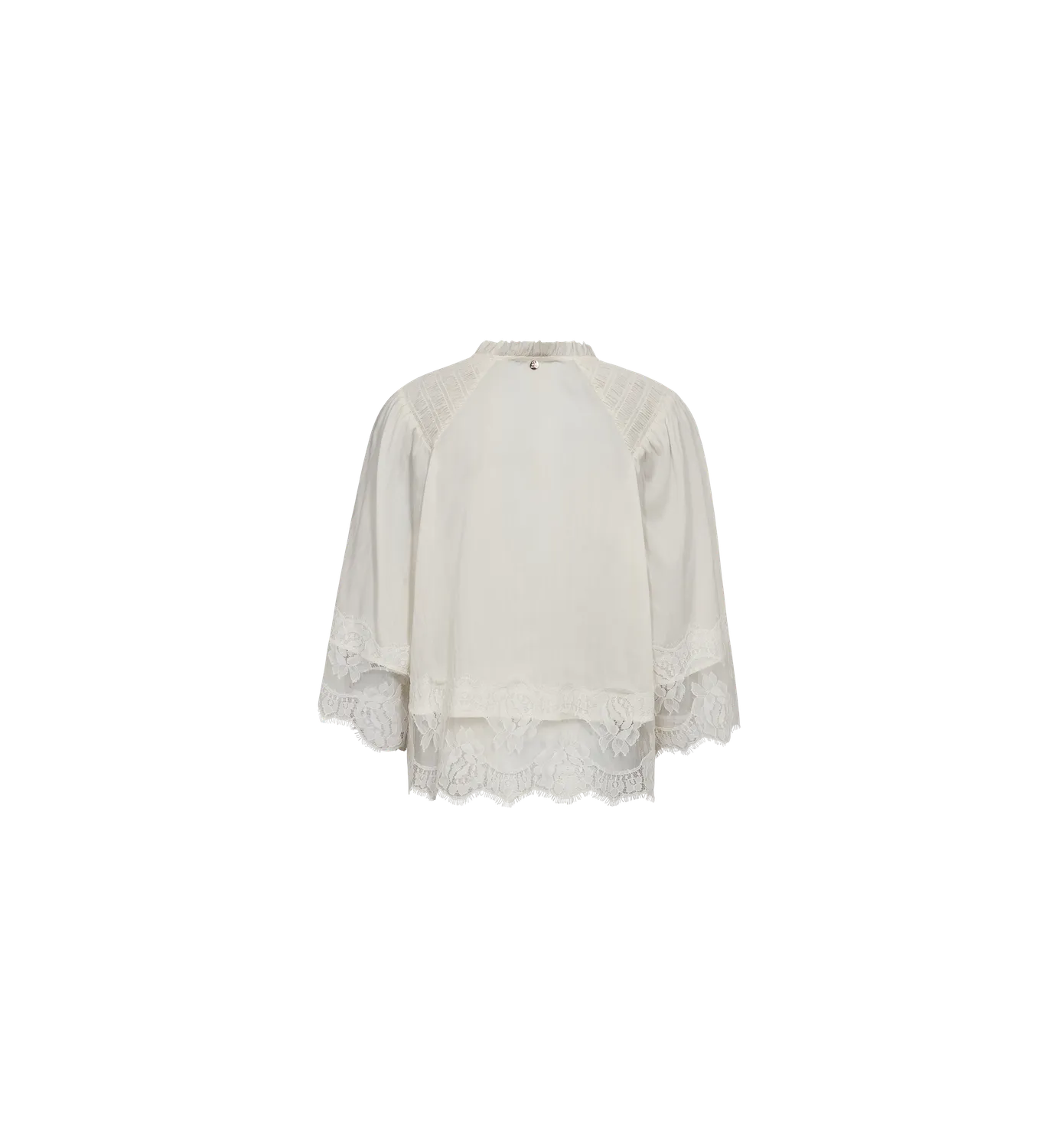 Mos Mosh MMEisa Tess Lace Bluse Ecru mit Spitze