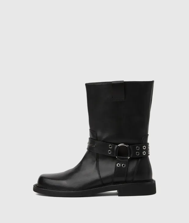 Karl Lagerfeld Sadie Harness Boots Leder Nieten