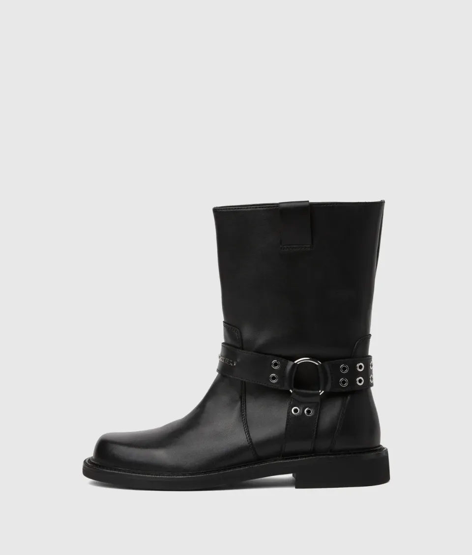 Karl Lagerfeld Sadie Harness Boots Leder Nieten