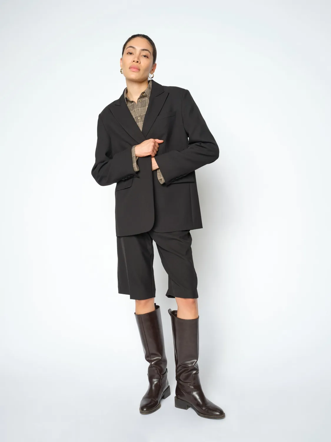 Mos Mosh MMLeyana Miley Shorts Schwarz Mid-Rise Gr.32-44