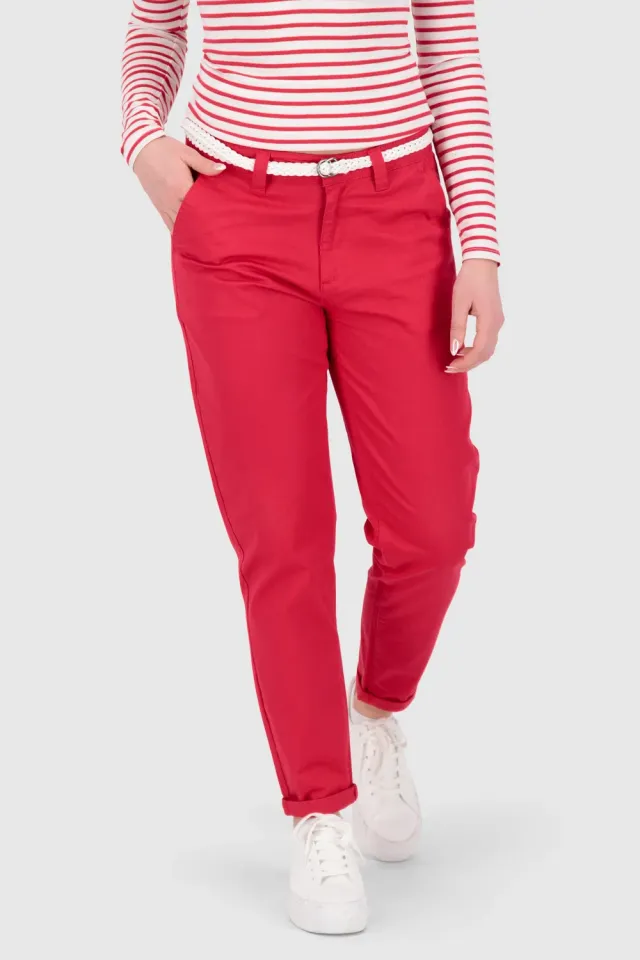 Alife & Kickin HirokoAK A Stoffhose Damen Rot lang
